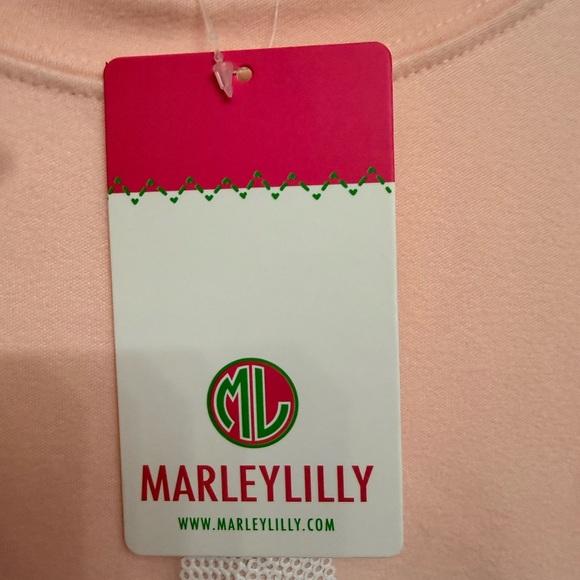 Marley Lilly Pink Sequin Heart Long Sleeve Top - Picture 3 of 6